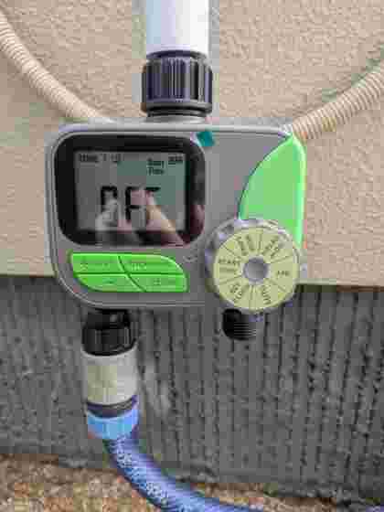 自動散水タイマーのZONE 2をSTART TIMEでOFFに設定した画面